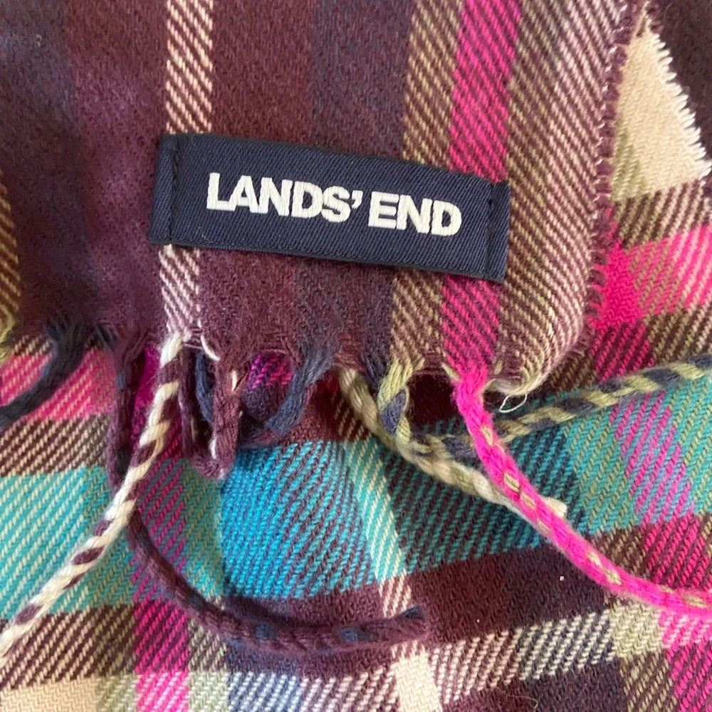 Lands' End Plaid Scarf